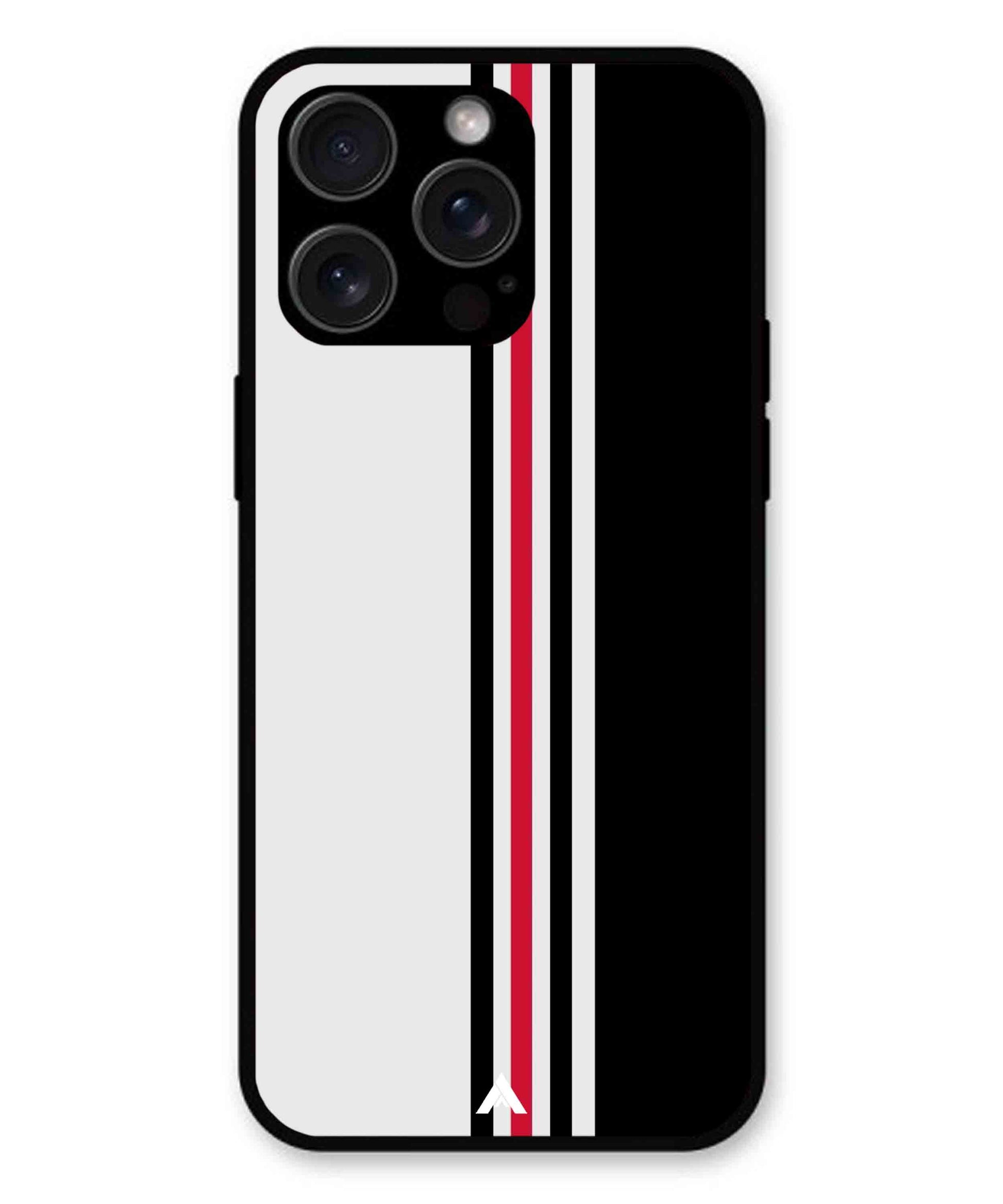Stripe Pattern 3 Metal Back Cover Phone Case for iPhone 15 Pro Max