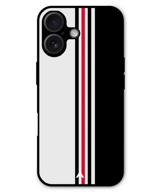 Stripe Pattern 3 Metal Back Cover Phone Case for iPhone 16