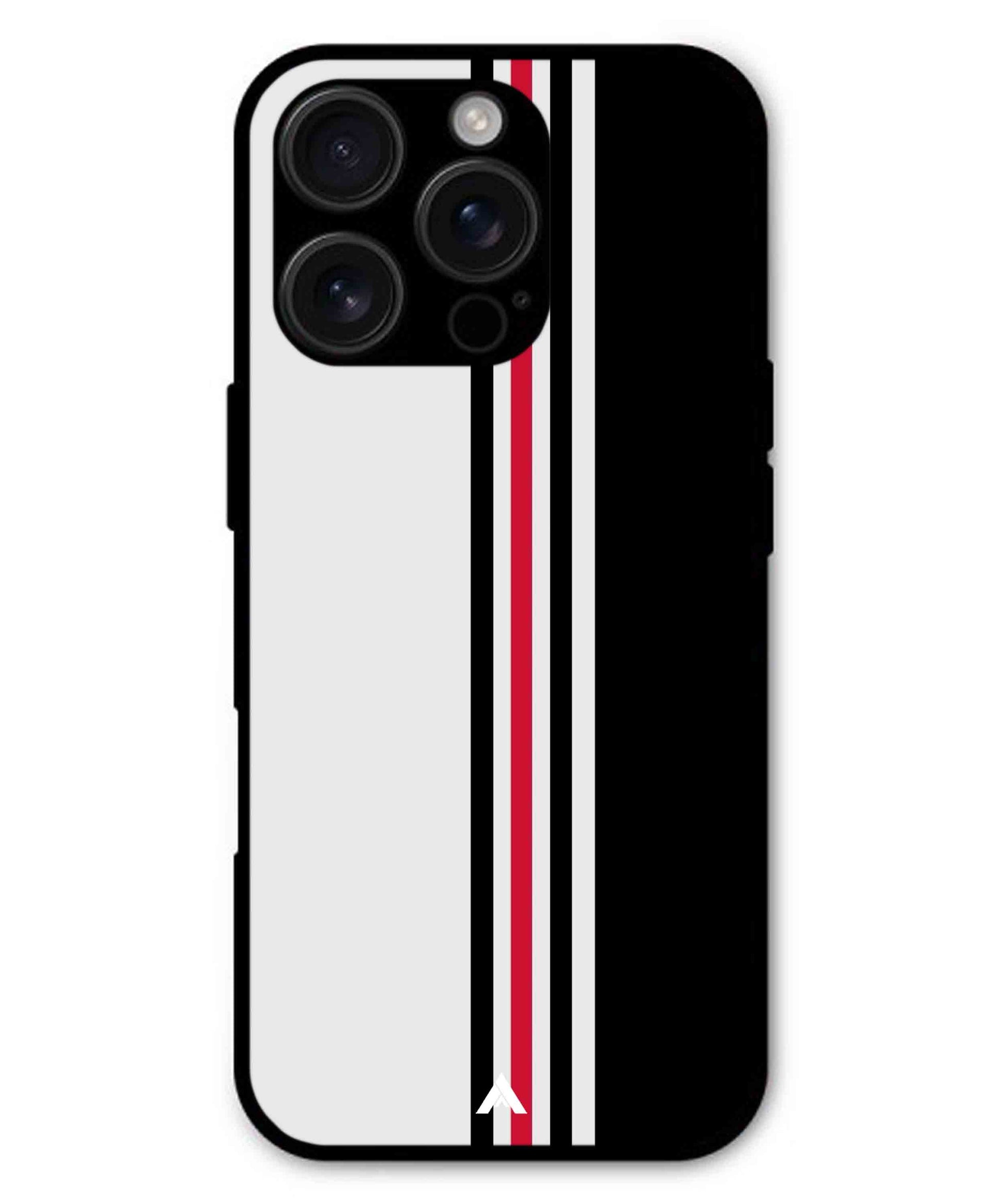 Stripe Pattern 3 Metal Back Cover Phone Case for iPhone 16 Pro