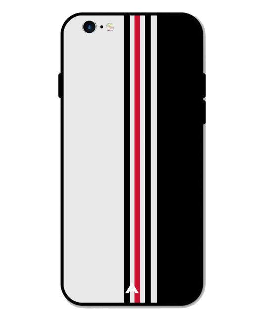 Stripe Pattern 3 Metal Back Cover Phone Case for iPhone 6 Plus