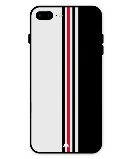 Stripe Pattern 3 Metal Back Cover Phone Case for iPhone 8 Plus
