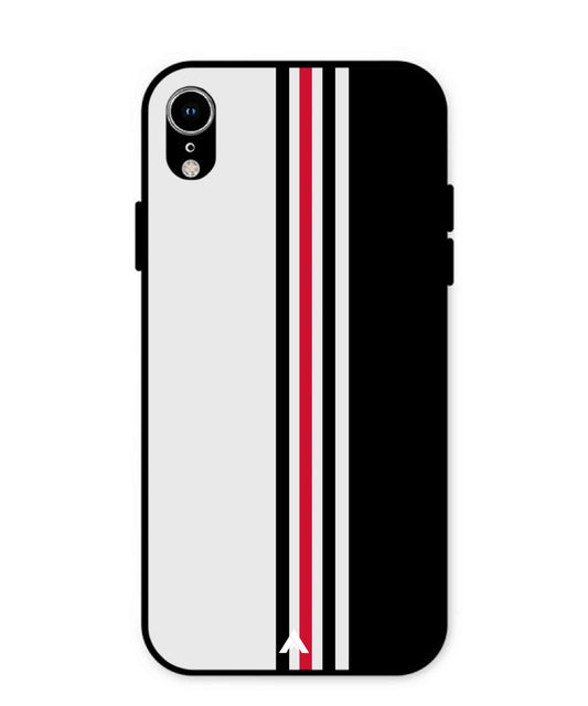 Stripe Pattern 3 Metal Back Cover Phone Case for iPhone Xr