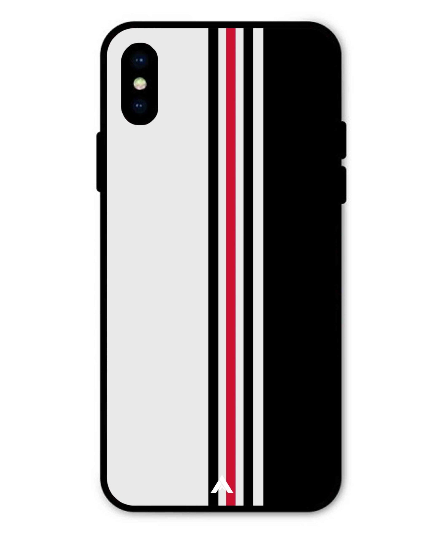 Stripe Pattern 3 Metal Back Cover Phone Case for iPhone Xs