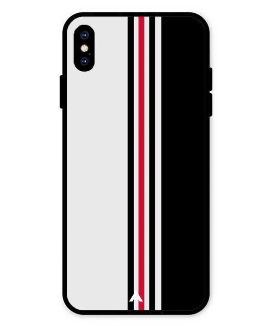 Stripe Pattern 3 Metal Back Cover Phone Case for iPhone Xs Max
