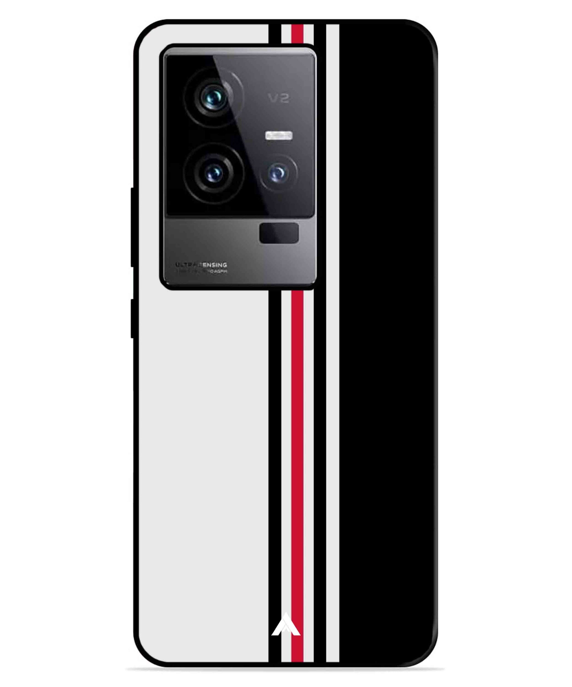 Stripe Pattern 3 Metal Back Cover Phone Case for iQOO 11