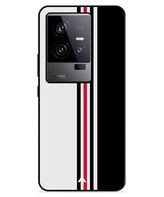 Stripe Pattern 3 Metal Back Cover Phone Case for iQOO 11