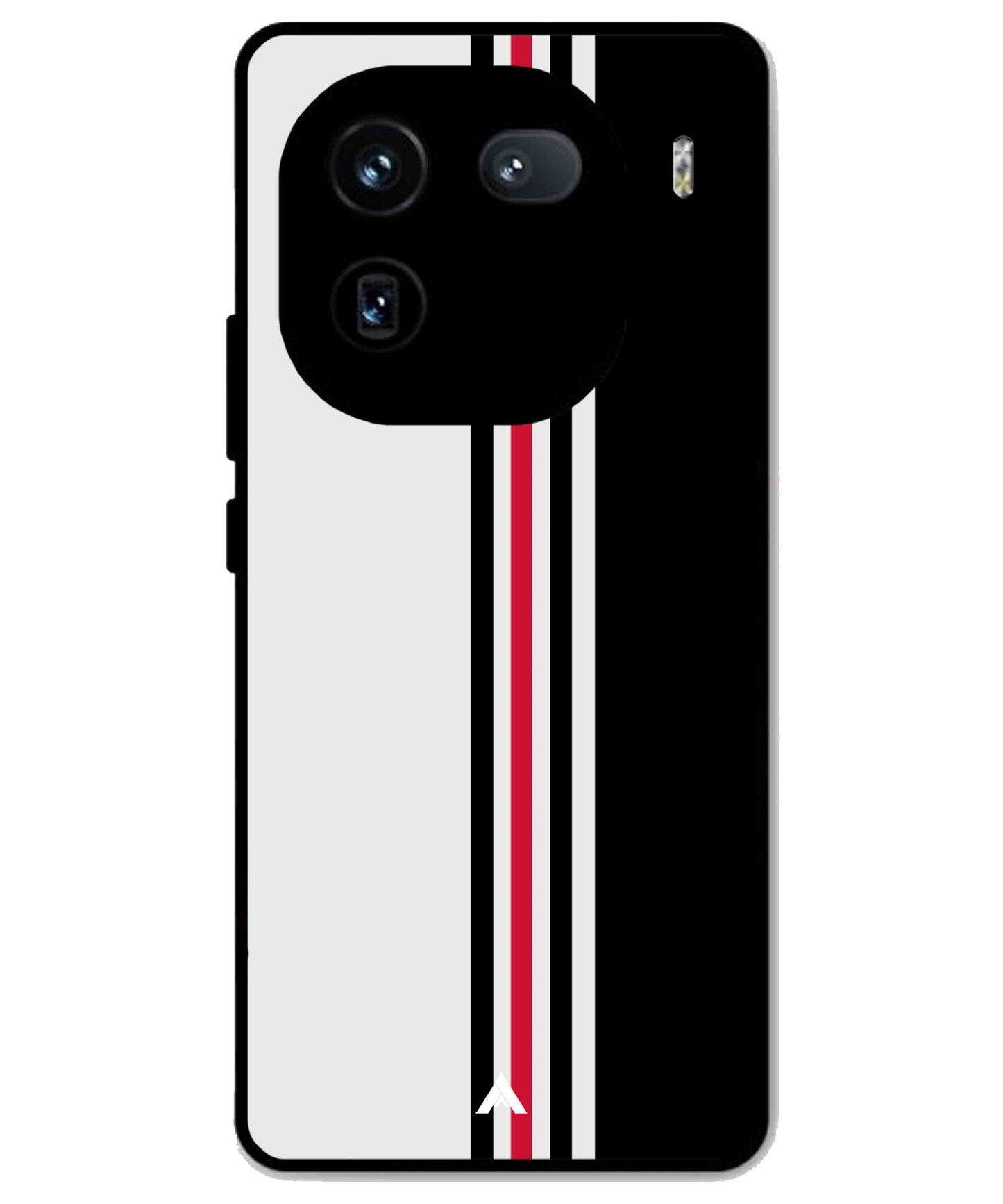 Stripe Pattern 3 Metal Back Cover Phone Case for iQOO 12