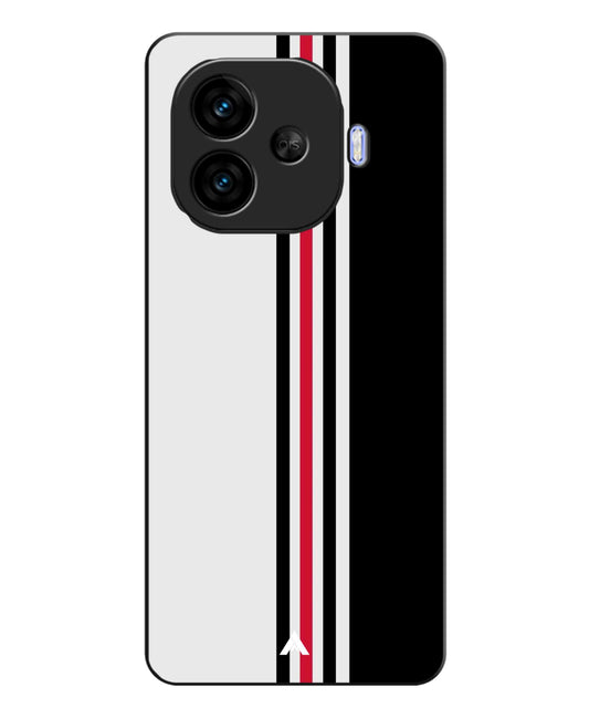 Stripe Pattern 3 Metal Back Cover Phone Case for iQOO Neo 10r