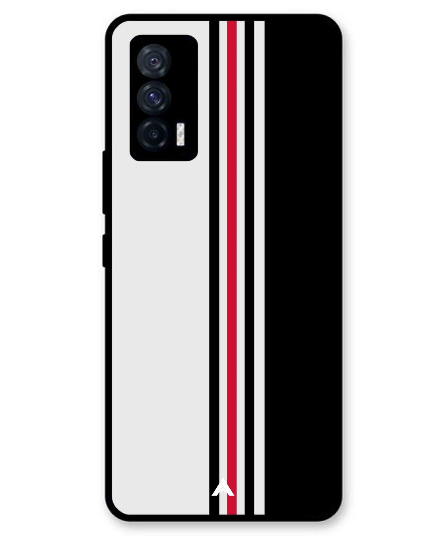 Stripe Pattern 3 Metal Back Cover Phone Case for iQOO Neo 5
