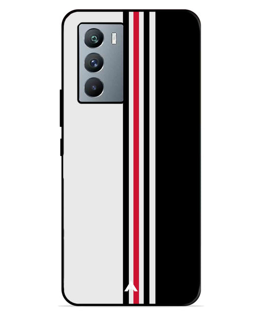 Stripe Pattern 3 Metal Back Cover Phone Case for iQOO Neo 5s