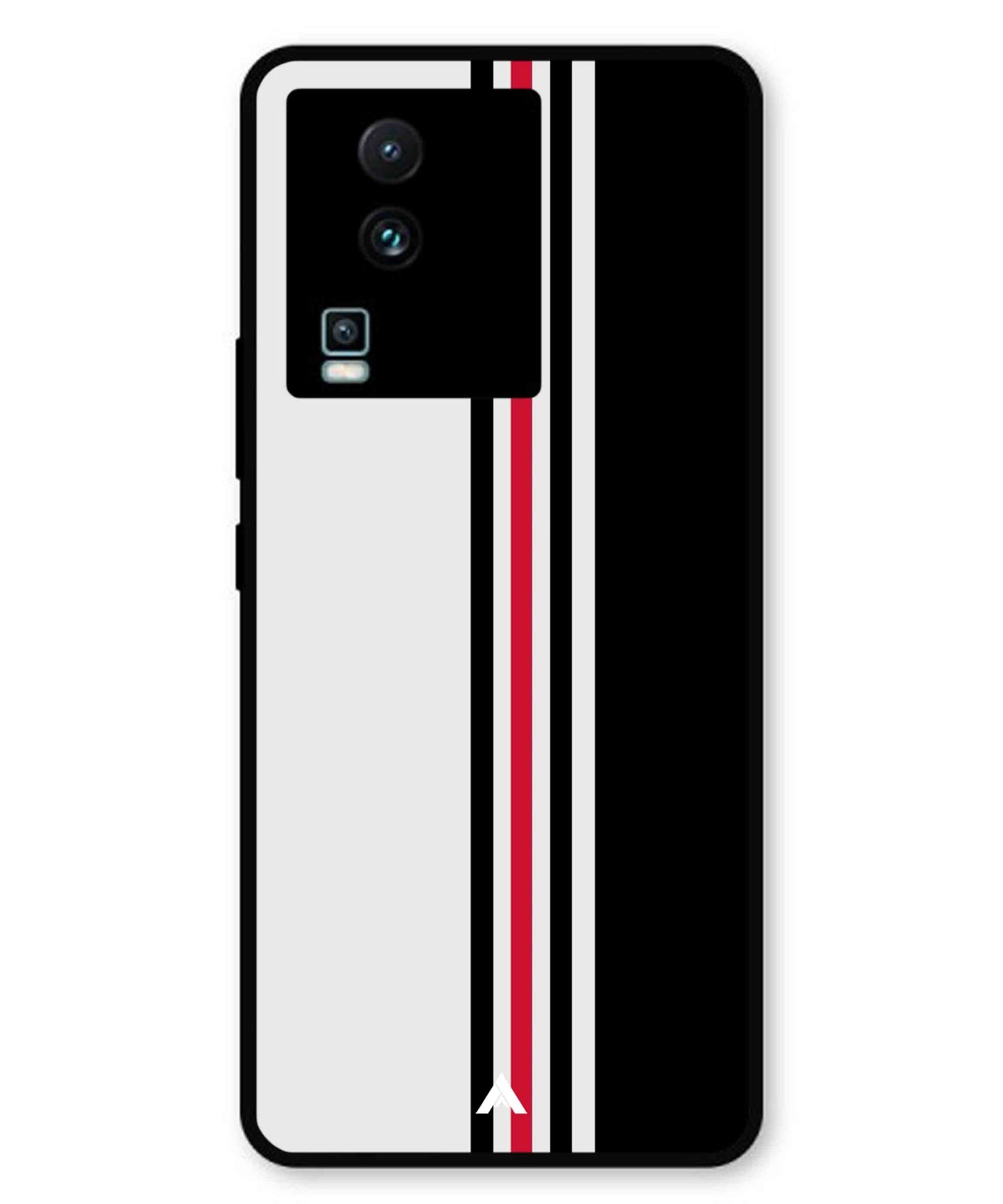 Stripe Pattern 3 Metal Back Cover Phone Case for iQOO Neo 7
