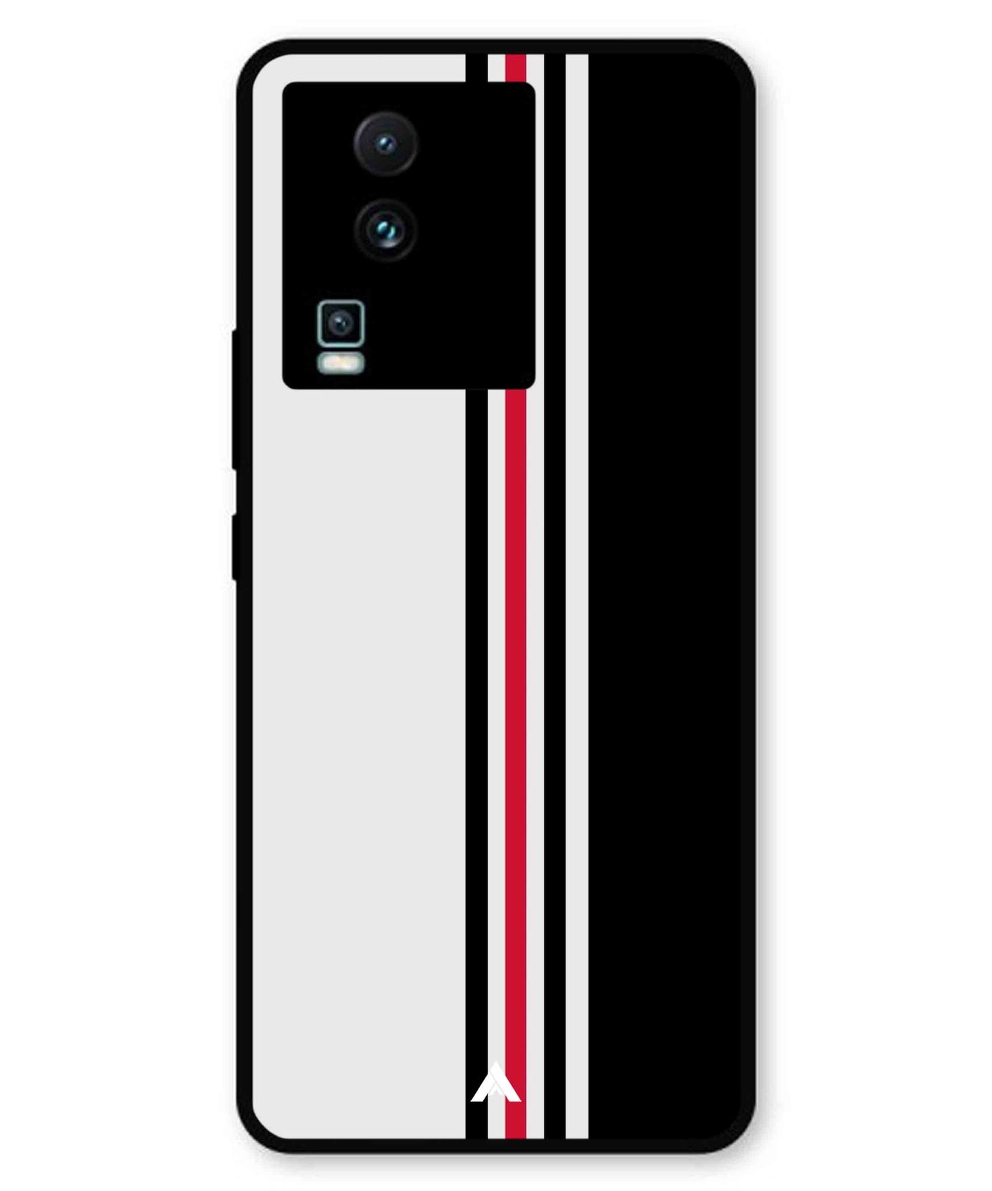 Stripe Pattern 3 Metal Back Cover Phone Case for iQOO Neo 7 Pro