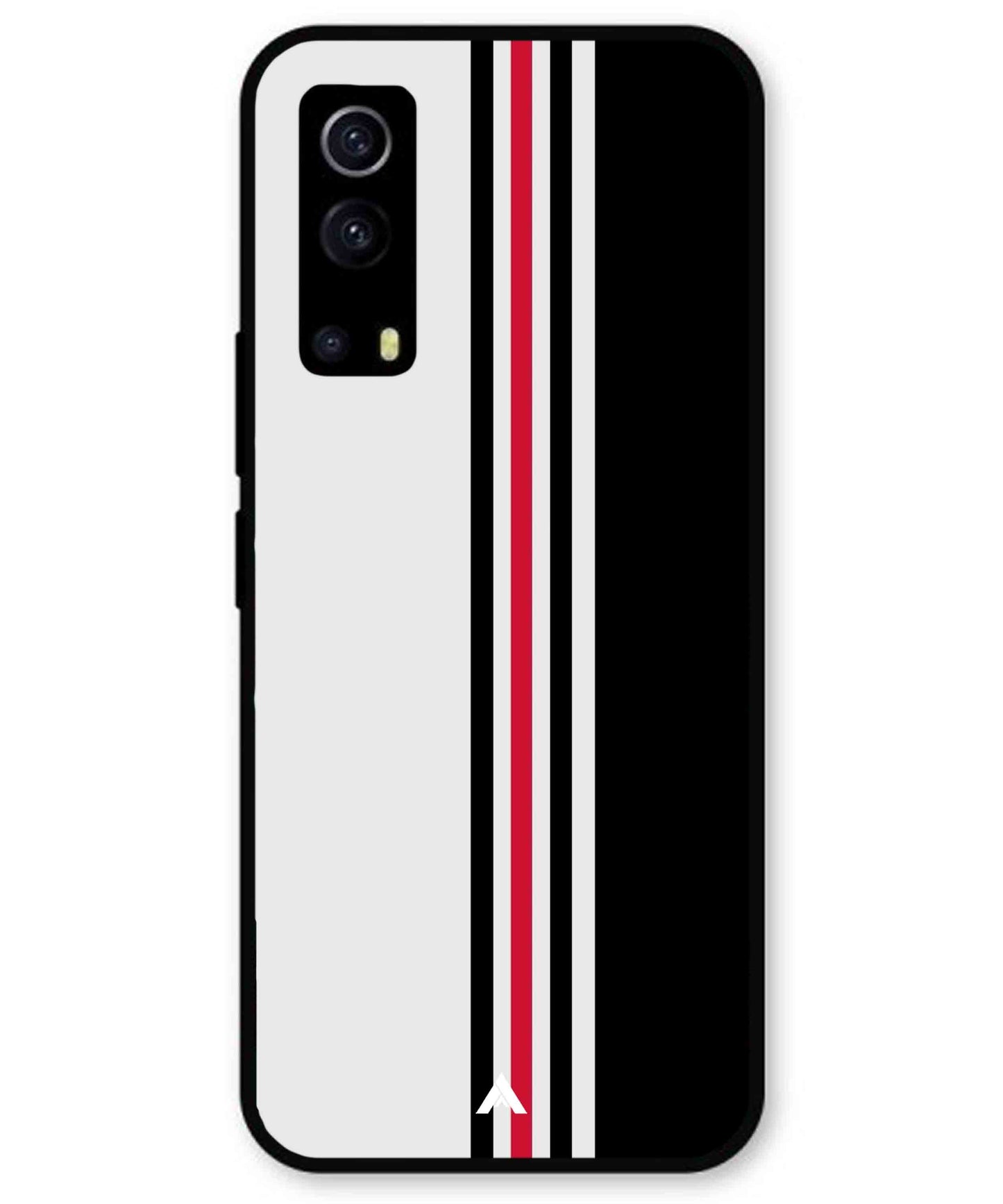 Stripe Pattern 3 Metal Back Cover Phone Case for iQOO Z3