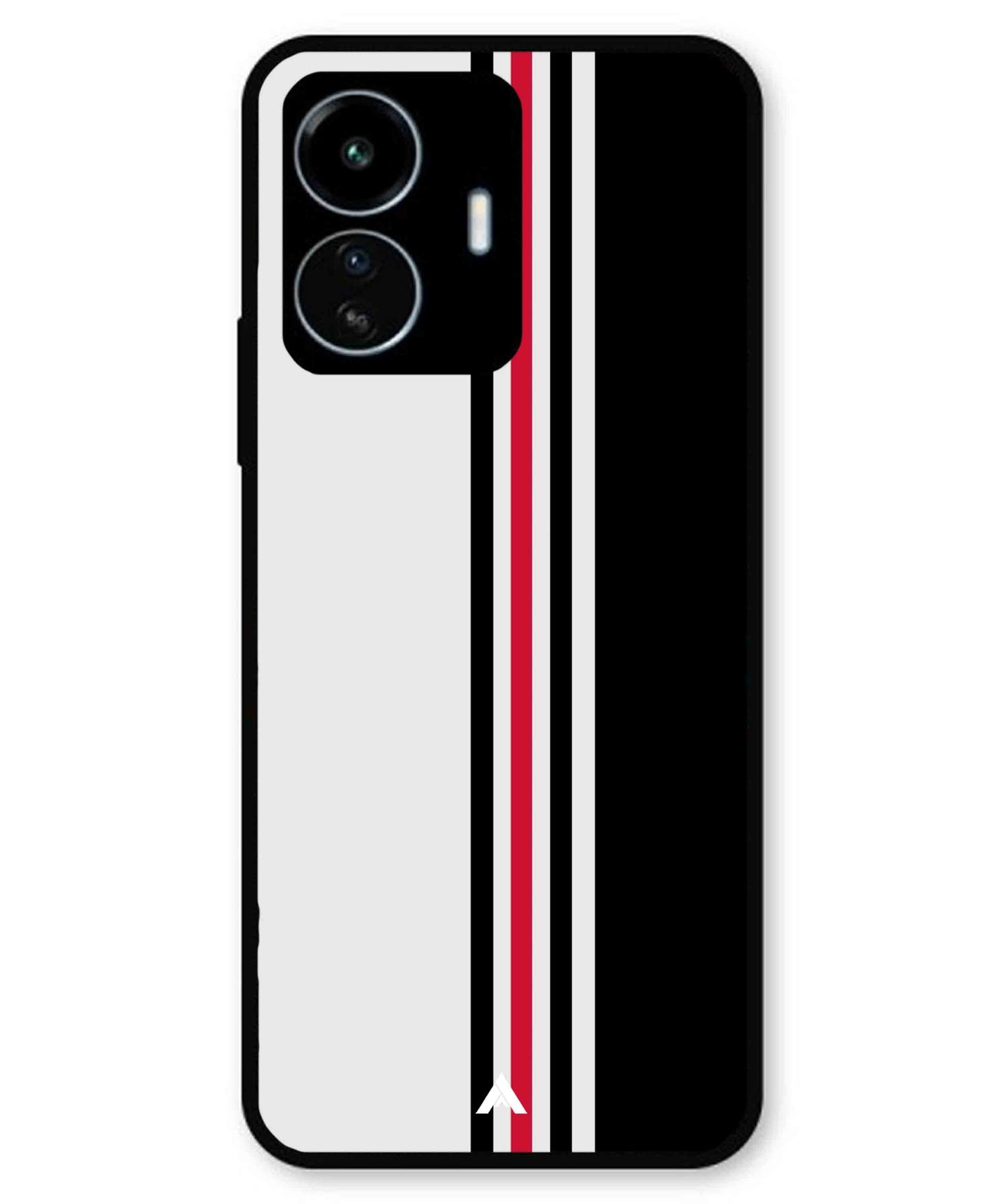 Stripe Pattern 3 Metal Back Cover Phone Case for iQOO Z6 Lite