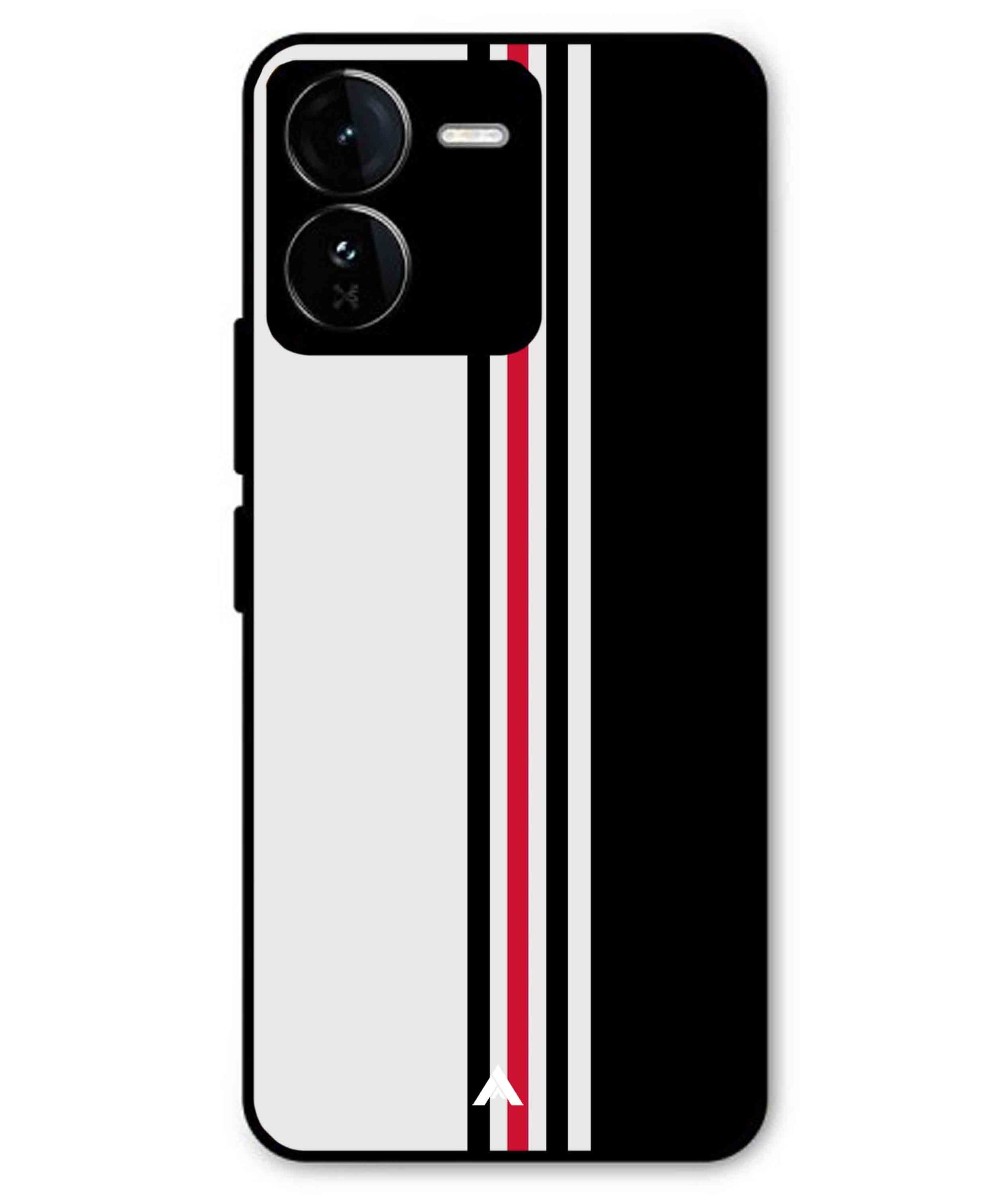Stripe Pattern 3 Metal Back Cover Phone Case for iQOO Z9