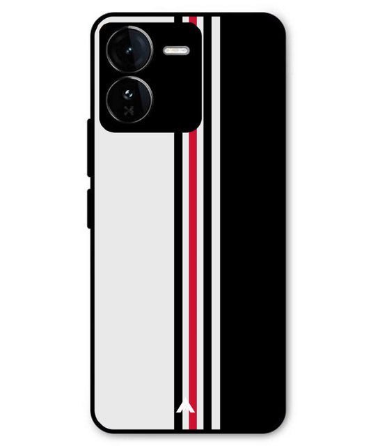 Stripe Pattern 3 Metal Back Cover Phone Case for iQOO Z9