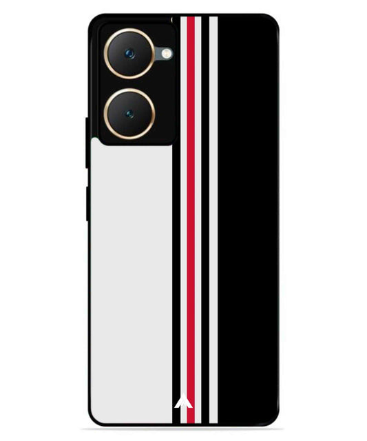Stripe Pattern 3 Metal Back Cover Phone Case for iQOO Z9 Lite