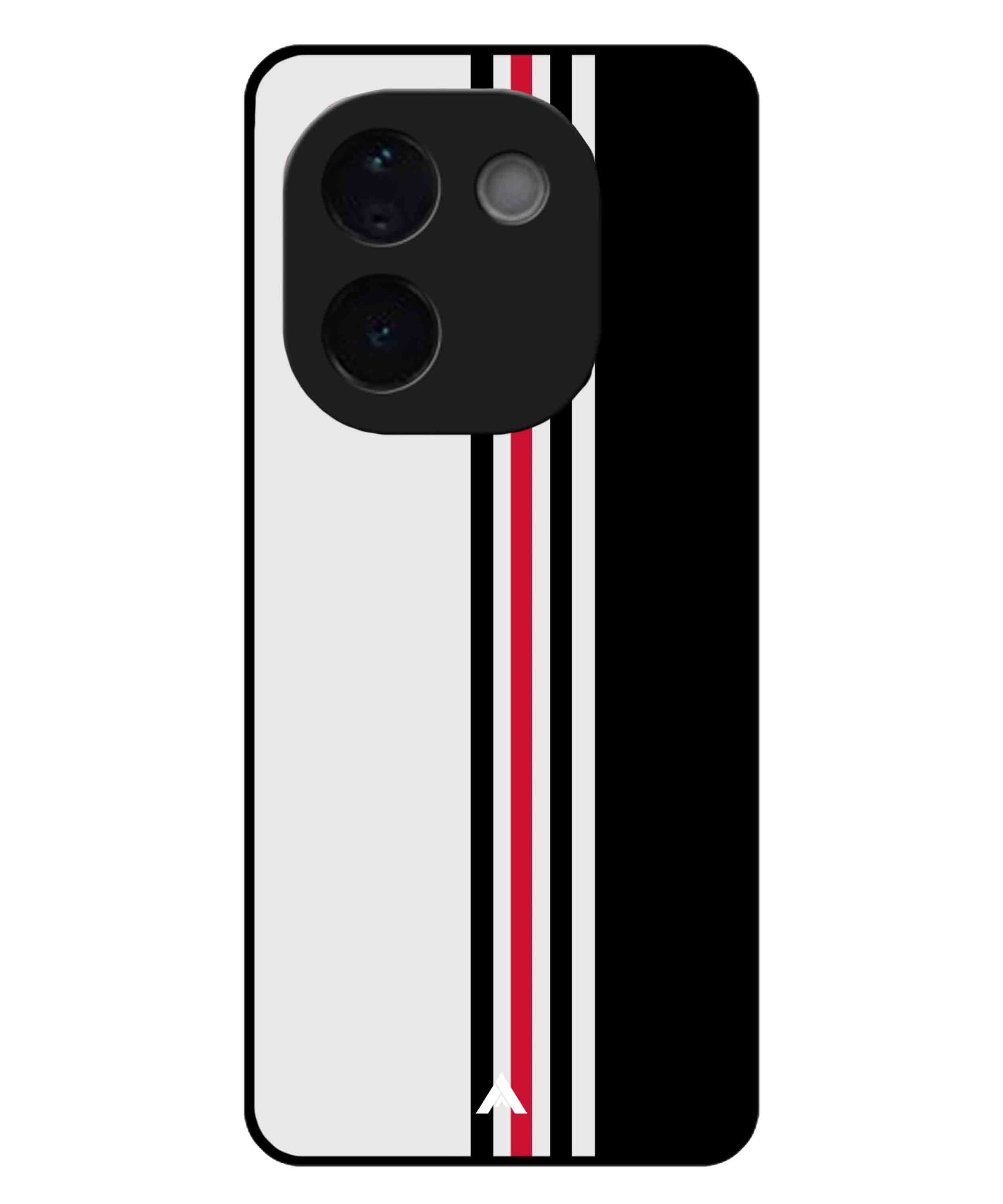 Stripe Pattern 3 Metal Back Cover Phone Case for iQOO Z9s Pro