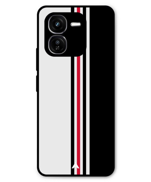 Stripe Pattern 3 Metal Back Cover Phone Case for iQOO Z9x