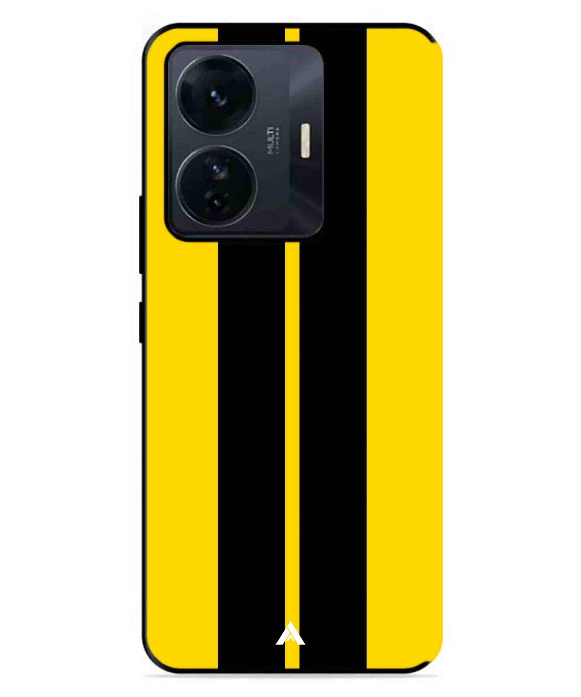 Stripe Pattern 4 Metal Back Cover Phone Case for IQOO Z6 Pro