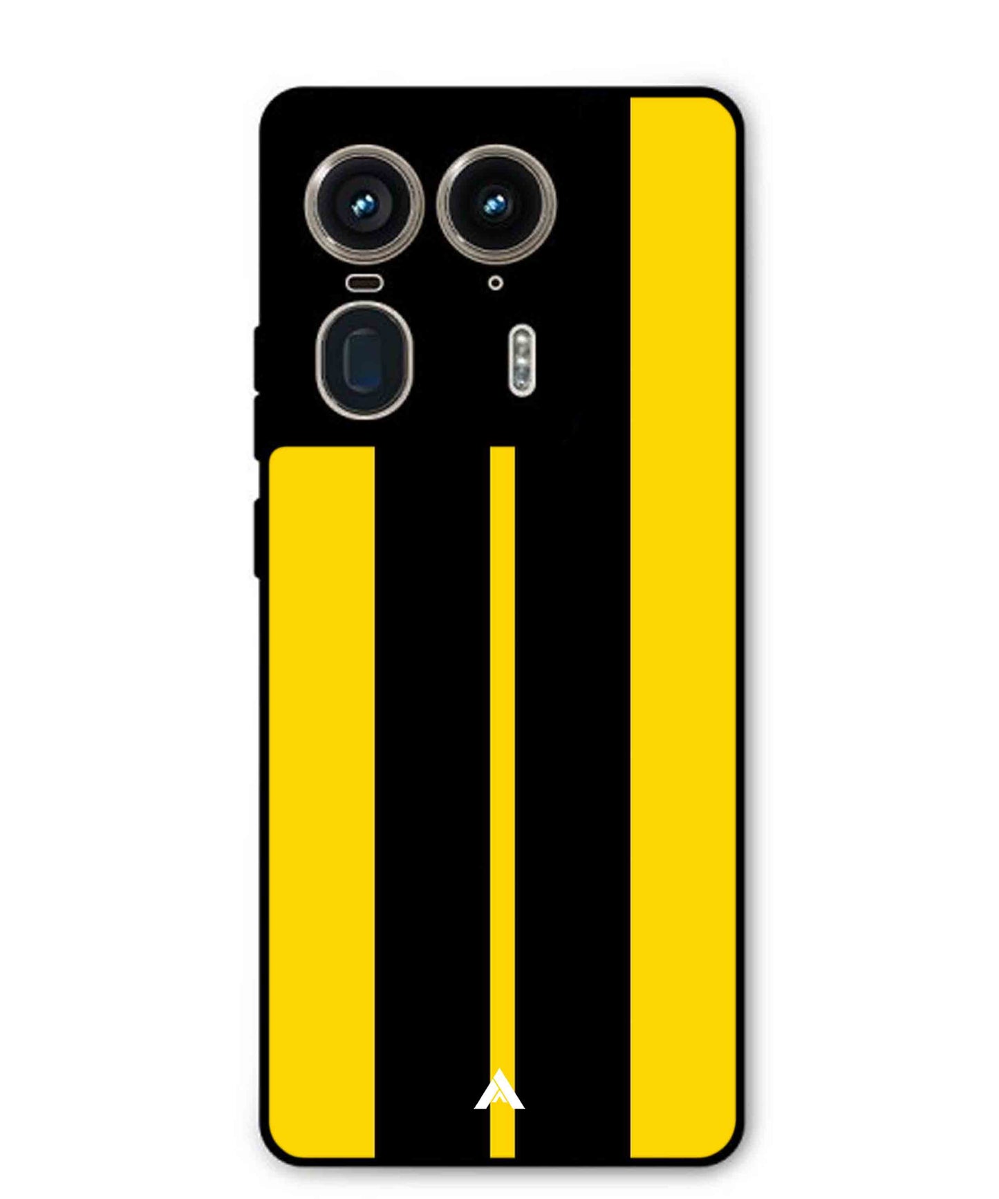 Stripe Pattern 4 Metal Back Cover Phone Case for Moto Edge 50 Ultra