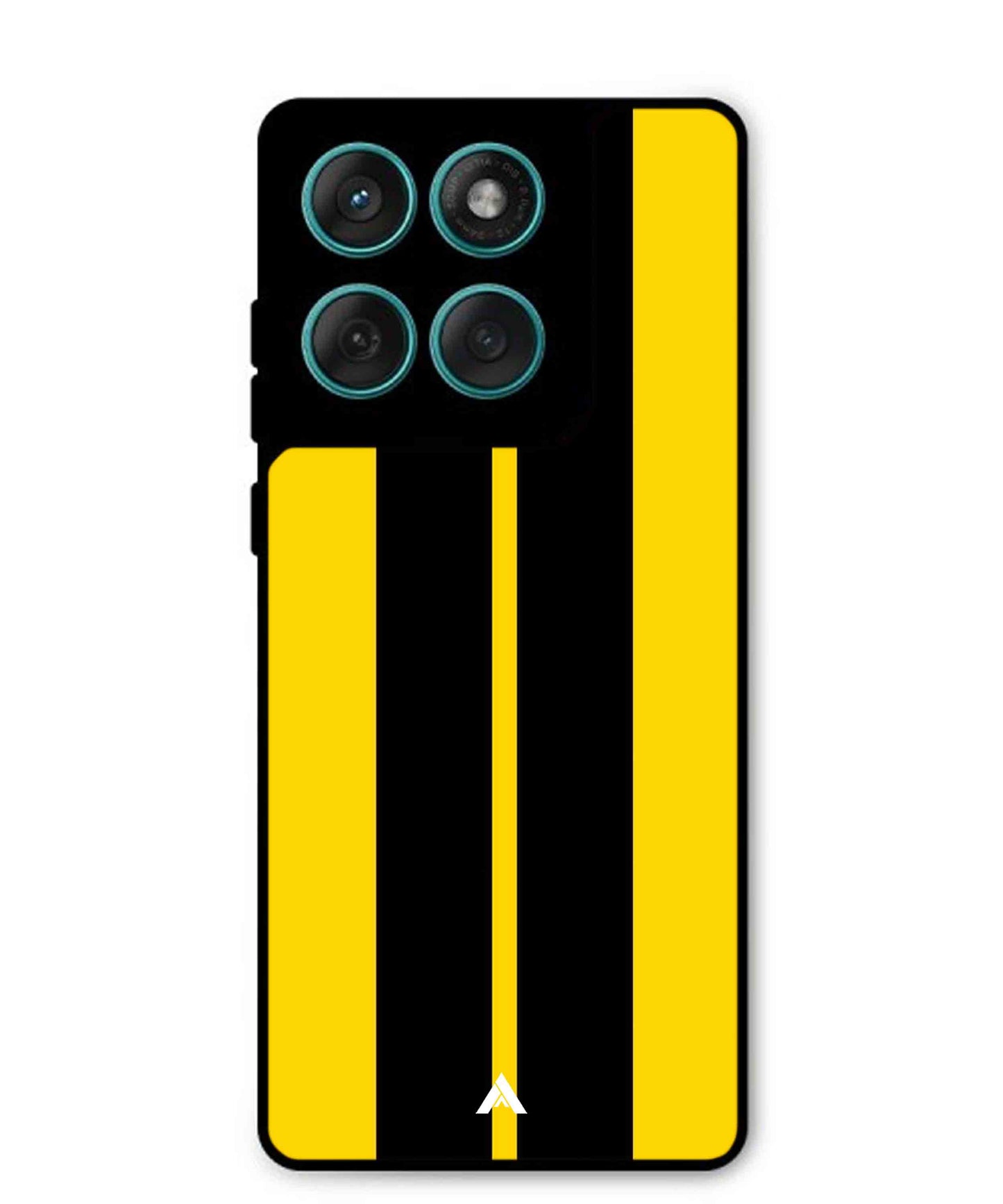 Stripe Pattern 4 Metal Back Cover Phone Case for Moto Edge 60 Fusion