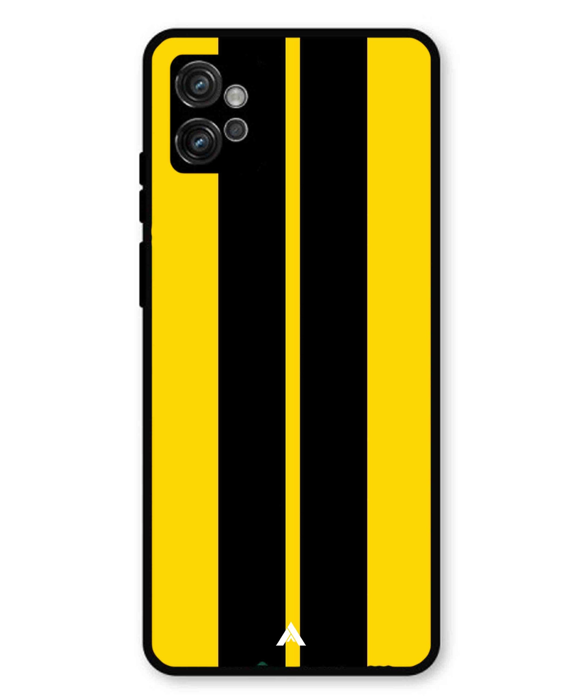 Stripe Pattern 4 Metal Back Cover Phone Case for Moto G32