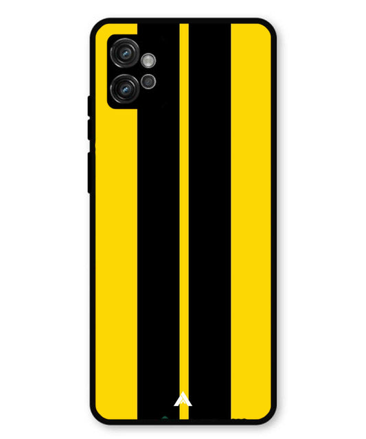 Stripe Pattern 4 Metal Back Cover Phone Case for Moto G32