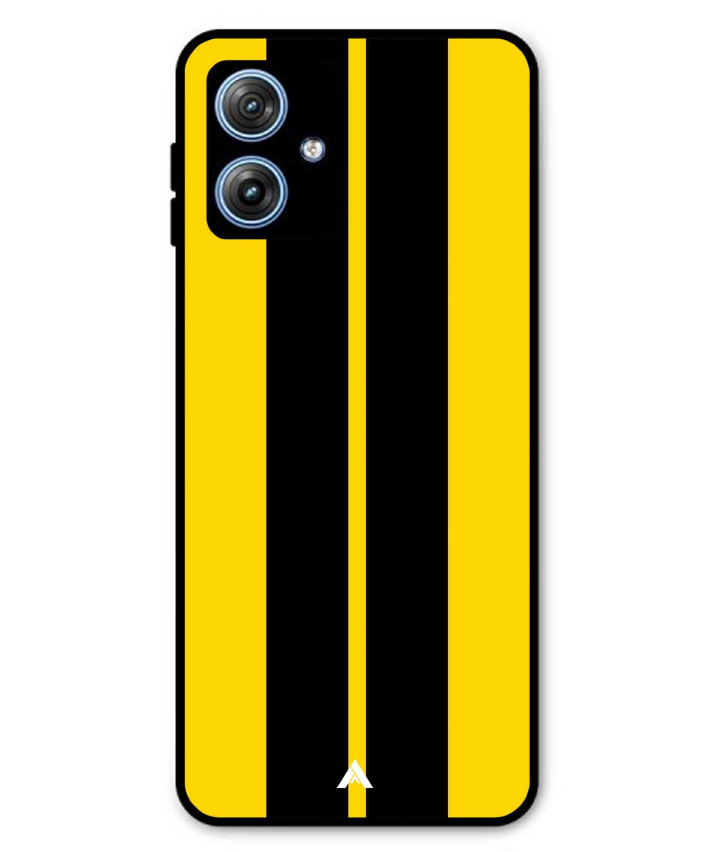 Stripe Pattern 4 Metal Back Cover Phone Case for Moto G54