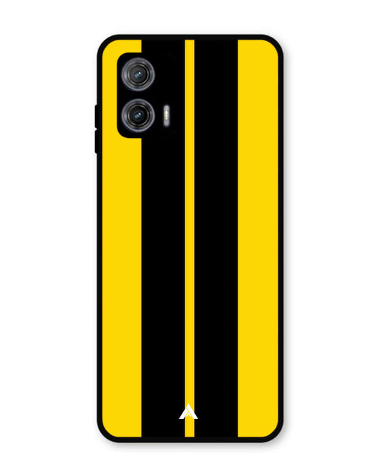 Stripe Pattern 4 Metal Back Cover Phone Case for Moto G73