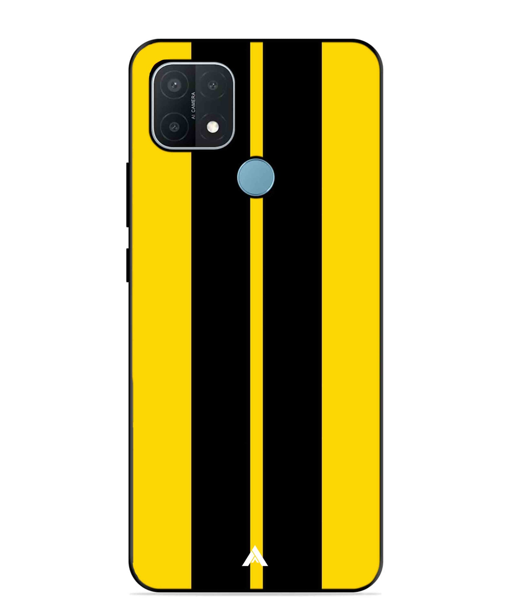 Stripe Pattern 4 Metal Back Cover Phone Case for OPPO A15