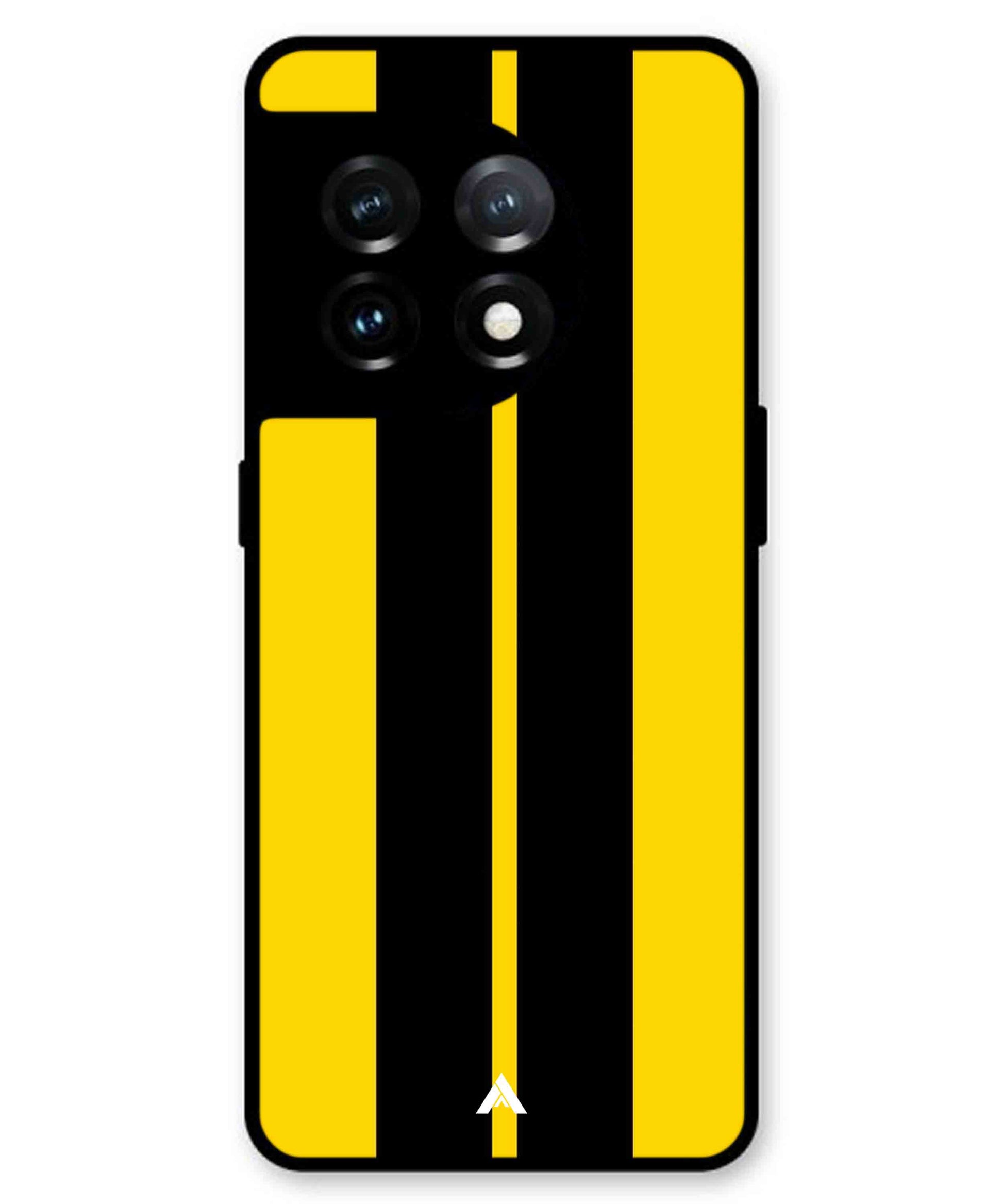 Stripe Pattern 4 Metal Back Cover Phone Case for Oneplus 11