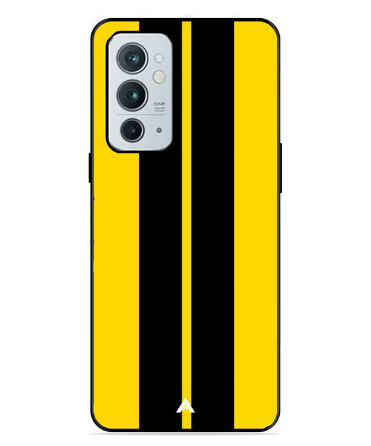 Stripe Pattern 4 Metal Back Cover Phone Case for Oneplus 9RT