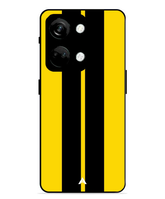 Stripe Pattern 4 Metal Back Cover Phone Case for Oneplus Nord 3