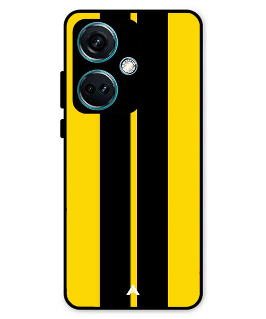 Stripe Pattern 4 Metal Back Cover Phone Case for Oneplus Nord CE 3
