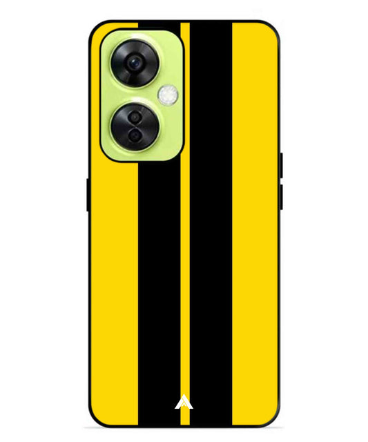 Stripe Pattern 4 Metal Back Cover Phone Case for Oneplus Nord CE 3 Lite