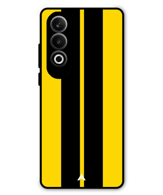 Stripe Pattern 4 Metal Back Cover Phone Case for Oneplus Nord CE 4