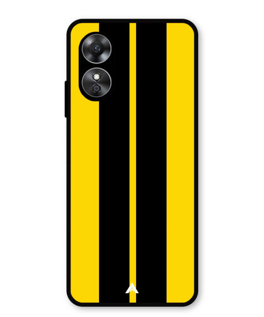Stripe Pattern 4 Metal Back Cover Phone Case for Oppo A17