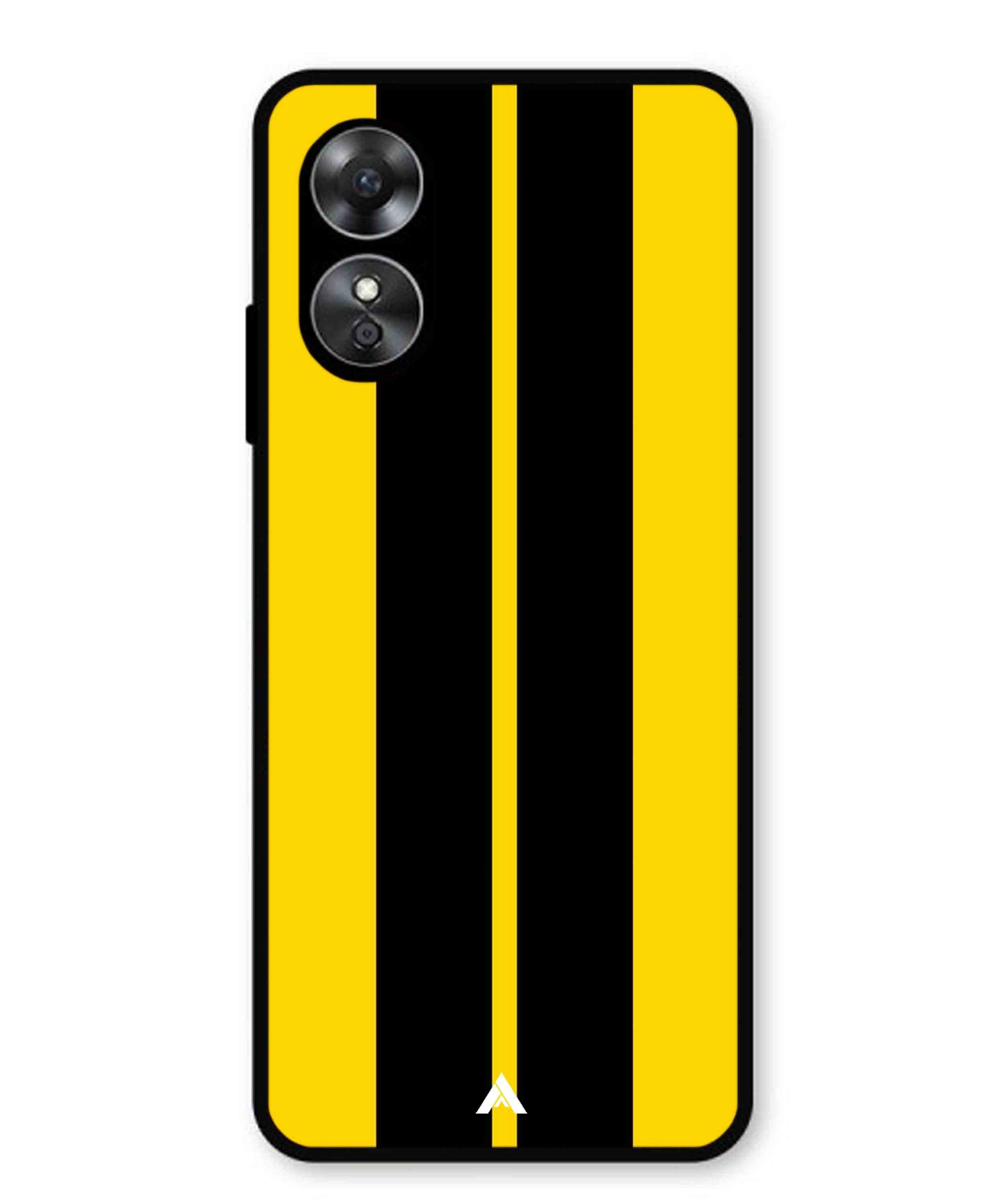 Stripe Pattern 4 Metal Back Cover Phone Case for Oppo A17K