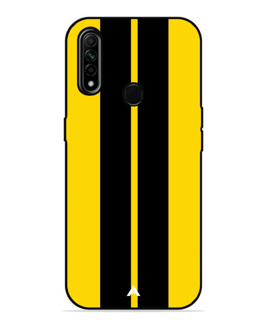 Stripe Pattern 4 Metal Back Cover Phone Case for Oppo A31