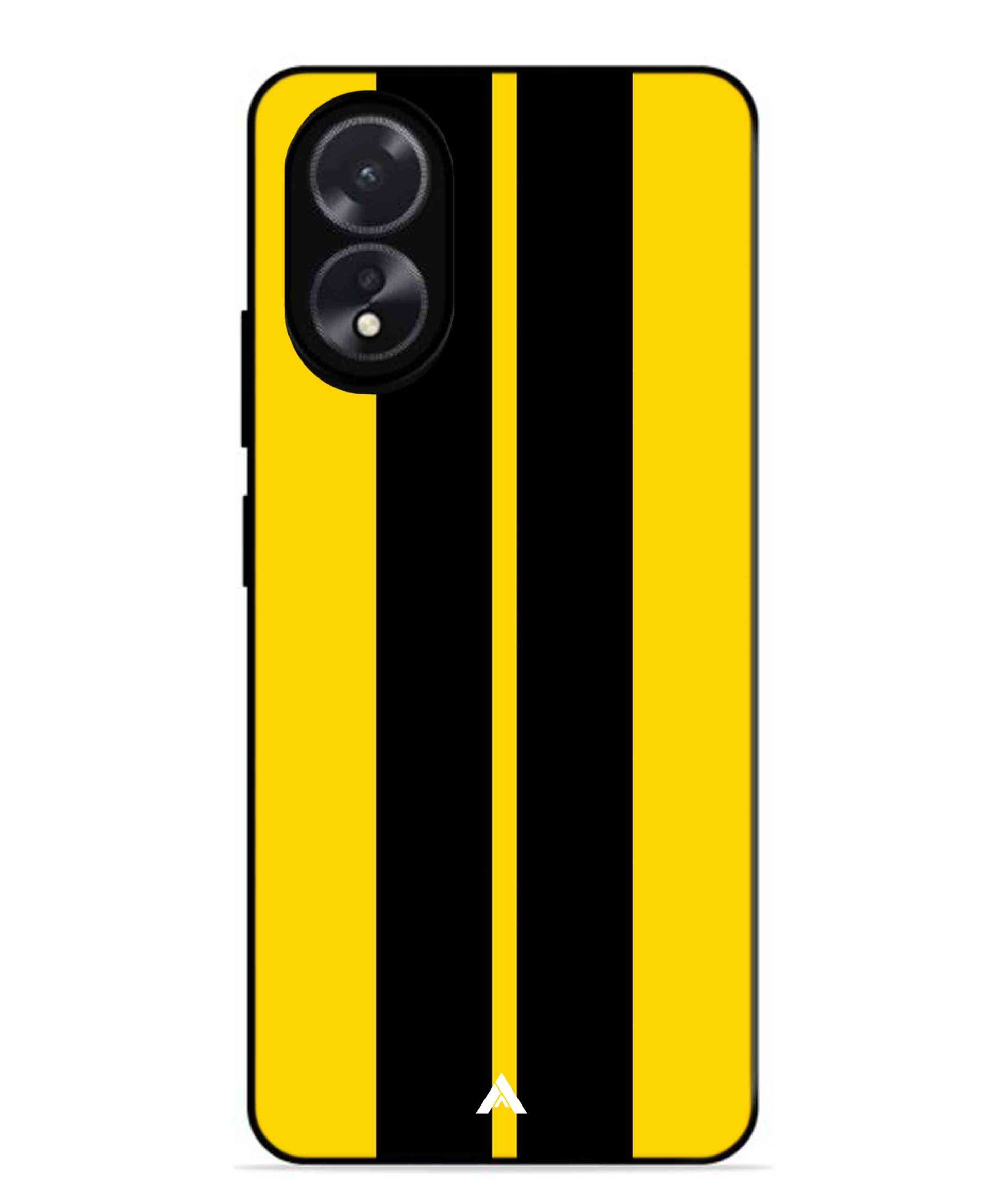 Stripe Pattern 4 Metal Back Cover Phone Case for Oppo A38