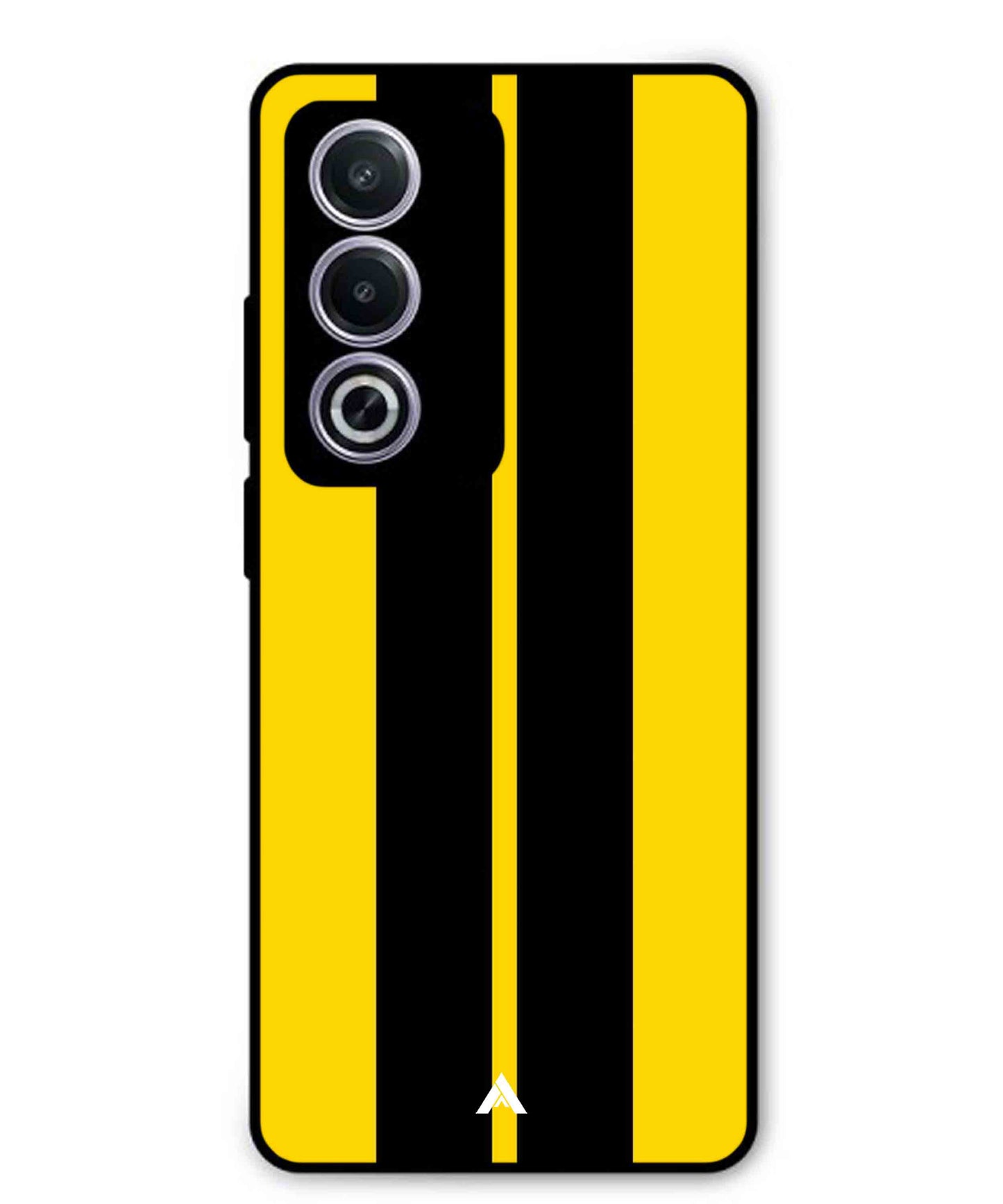 Stripe Pattern 4 Metal Back Cover Phone Case for Oppo A3 Pro