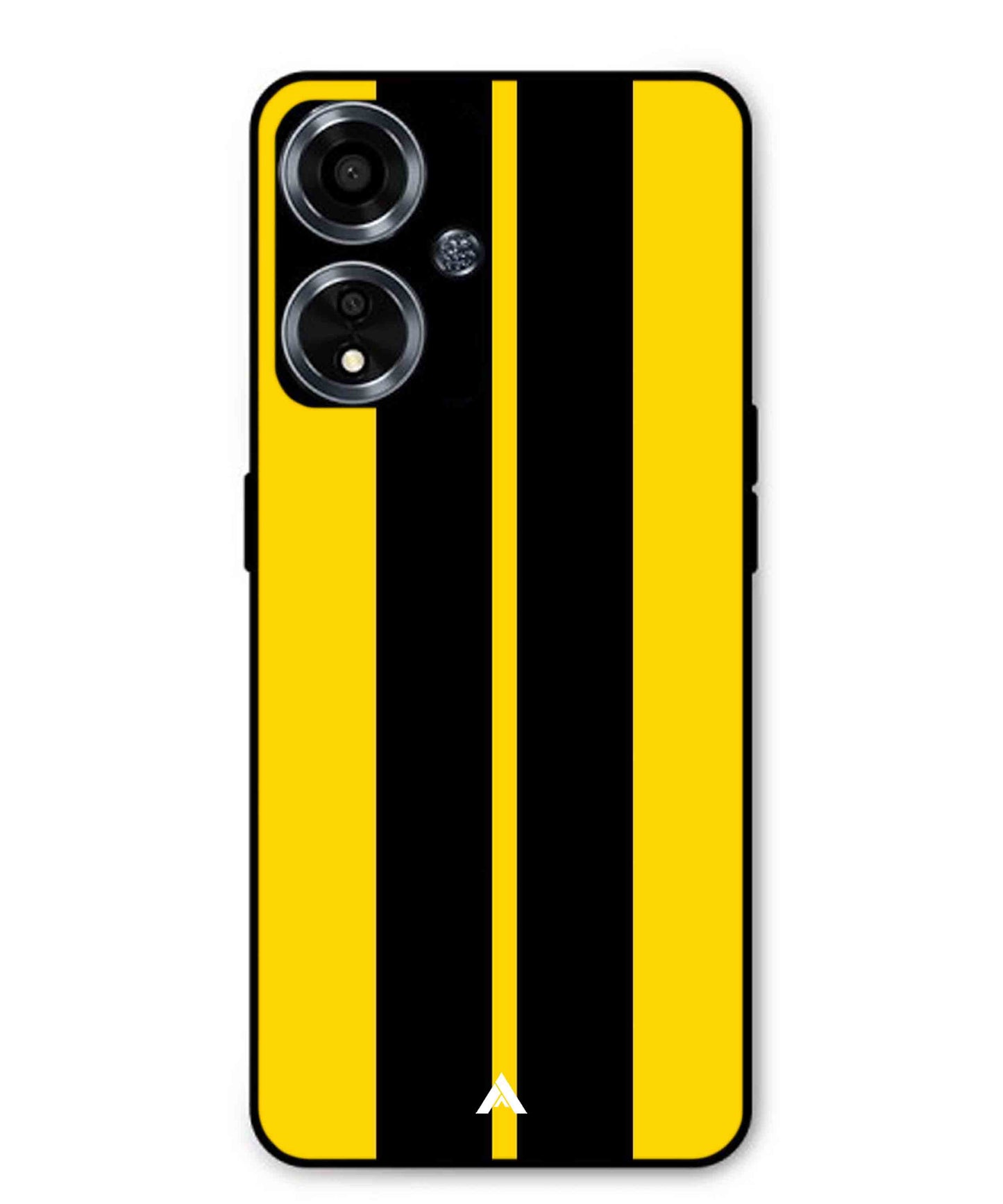 Stripe Pattern 4 Metal Back Cover Phone Case for Oppo A59