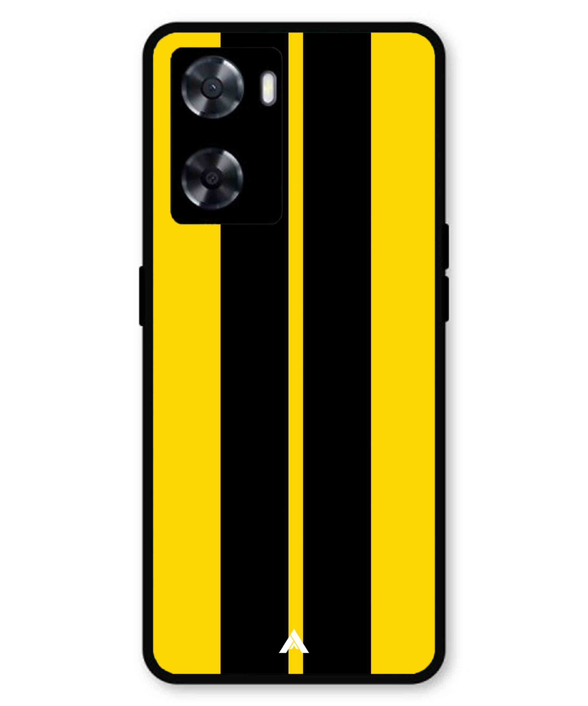 Stripe Pattern 4 Metal Back Cover Phone Case for Oppo A77s