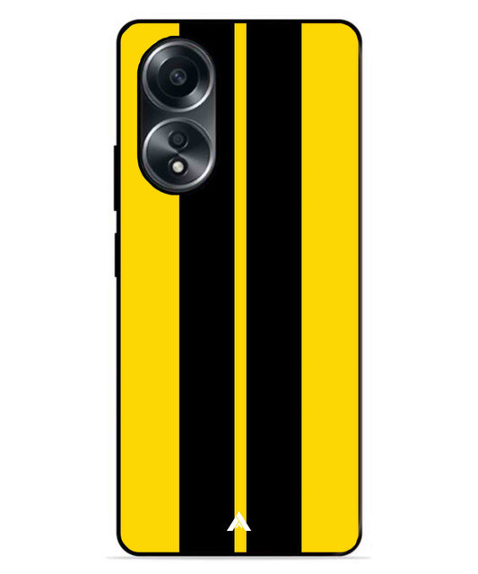Stripe Pattern 4 Metal Back Cover Phone Case for Oppo A78
