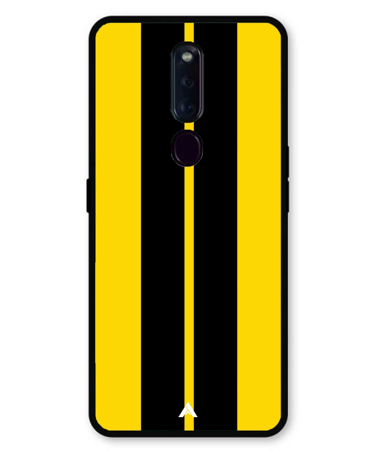 Stripe Pattern 4 Metal Back Cover Phone Case for Oppo F11 Pro