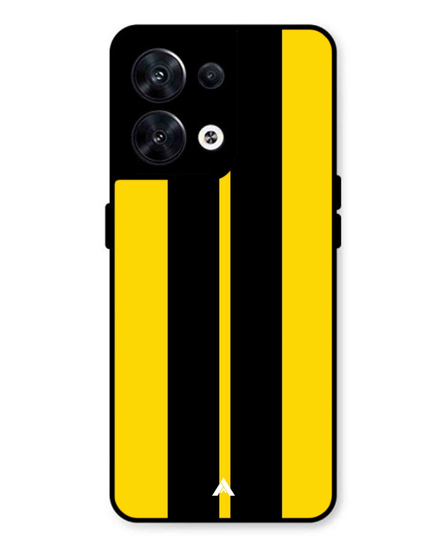 Stripe Pattern 4 Metal Back Cover Phone Case for Oppo Reno 10