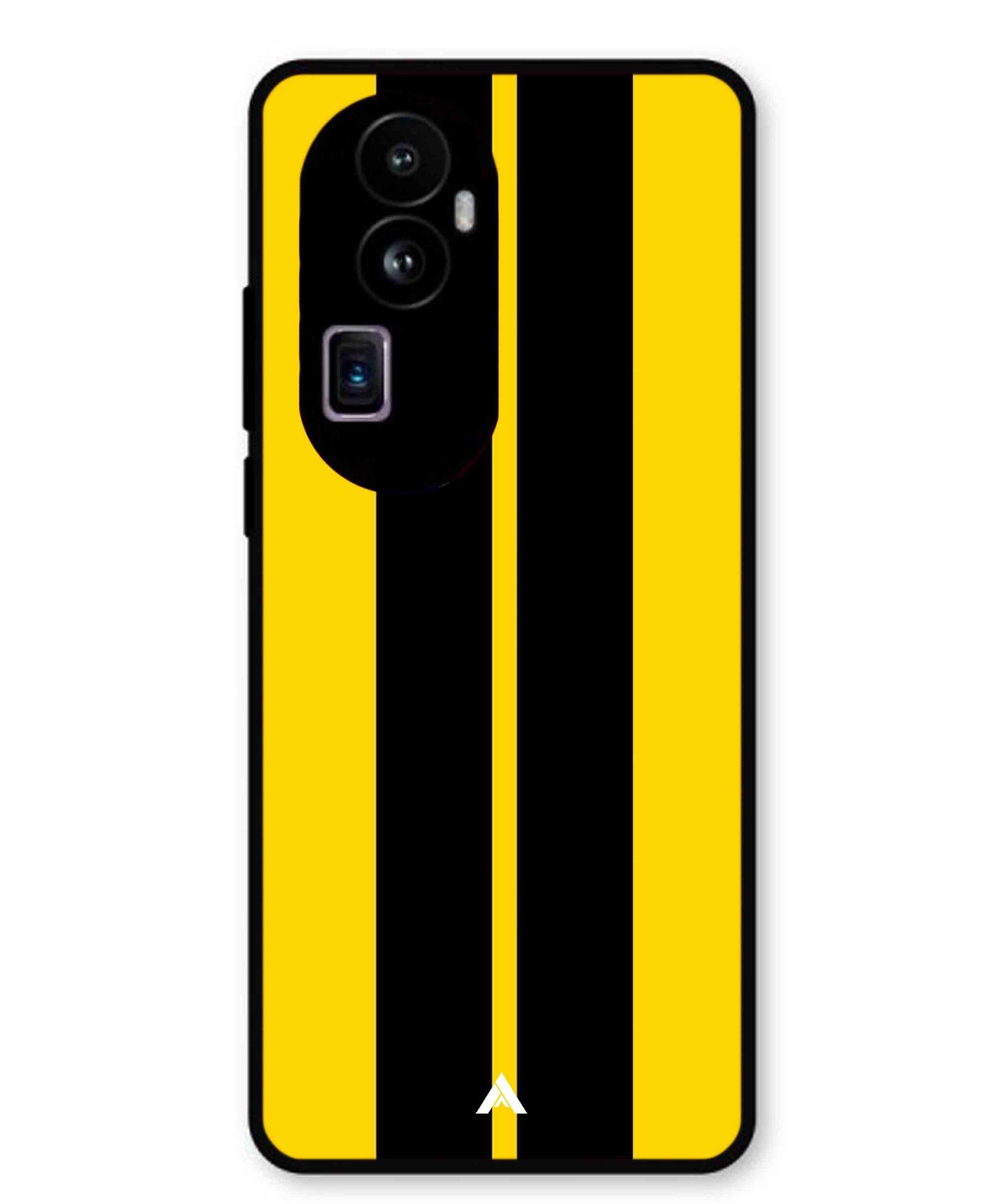 Stripe Pattern 4 Metal Back Cover Phone Case for Oppo Reno 10 Pro Plus