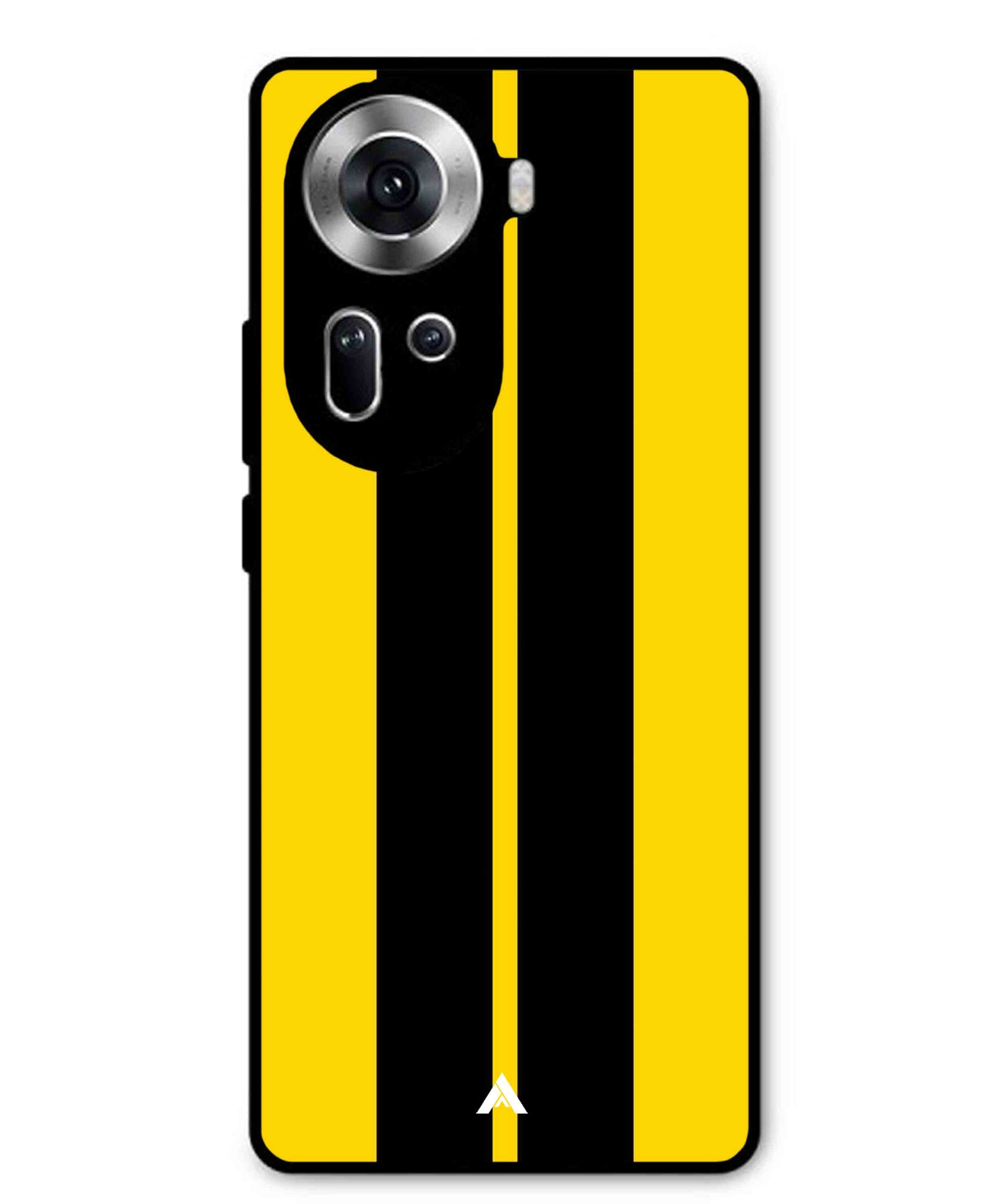 Stripe Pattern 4 Metal Back Cover Phone Case for Oppo Reno 11