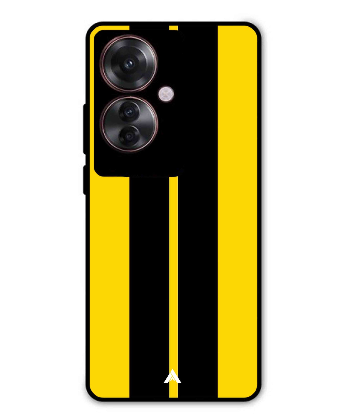 Stripe Pattern 4 Metal Back Cover Phone Case for Oppo Reno 11F